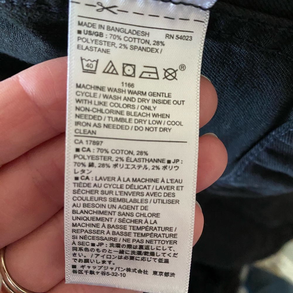 Excellent used condition BR Black denim jacket, XS - Picture 4 of 4